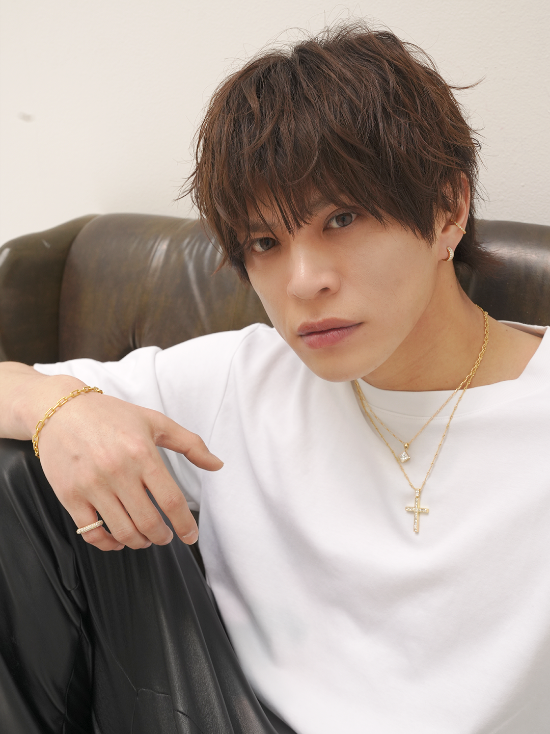 K18yg・LATINLOVERクロスペンダントトップ