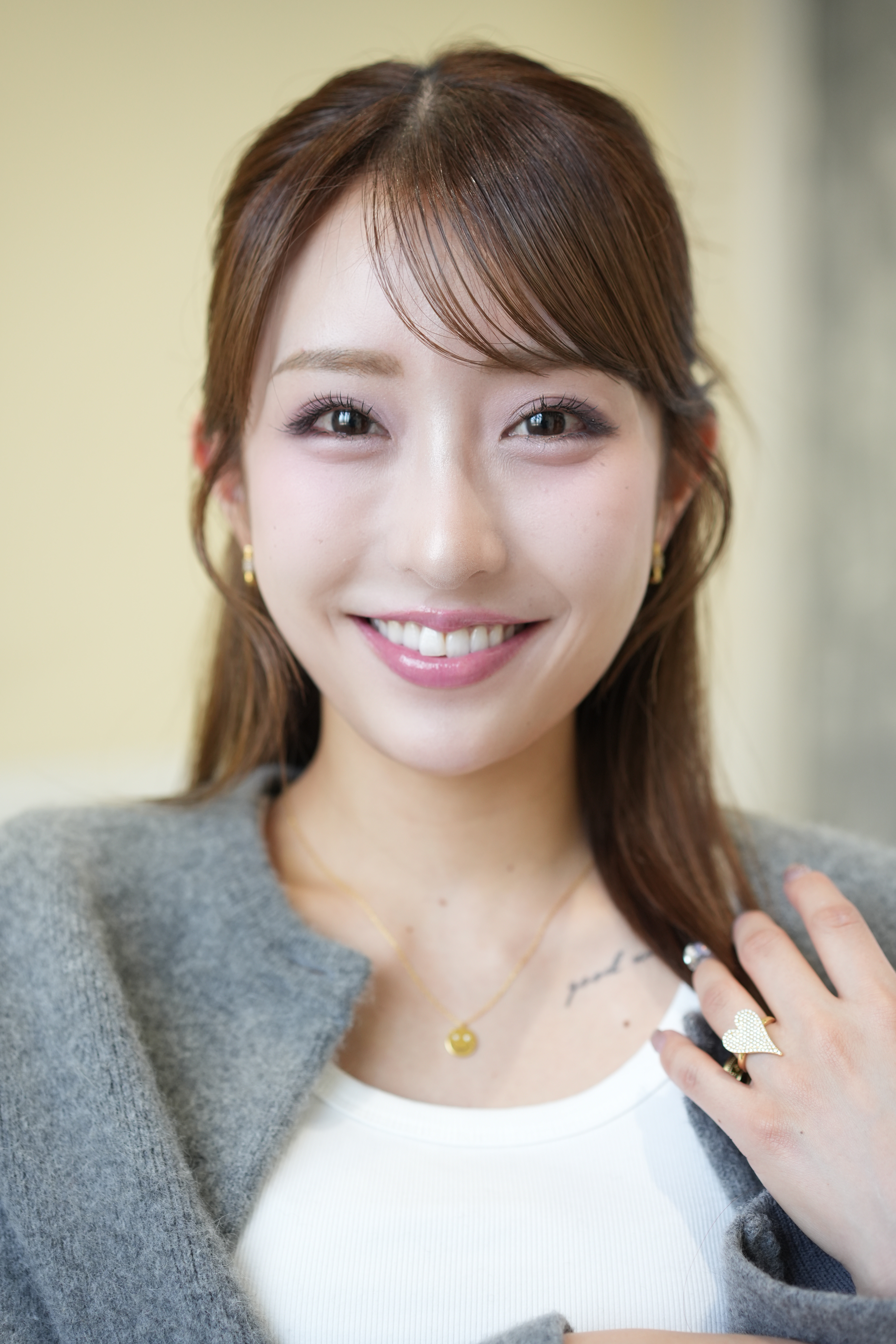 K18・YGダイヤハートリング/13号