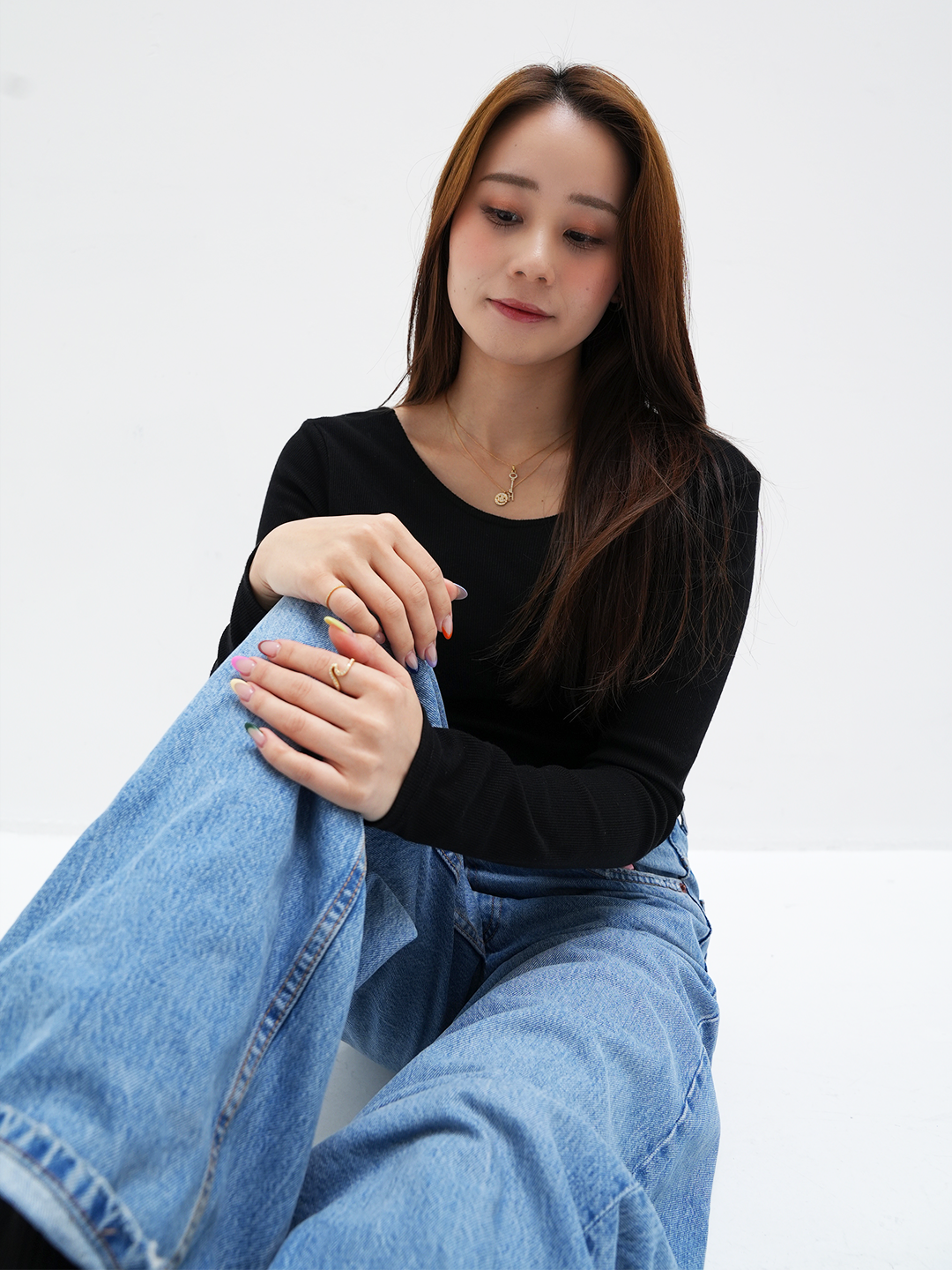 K18・ダイヤモンドイニシャルペンダント