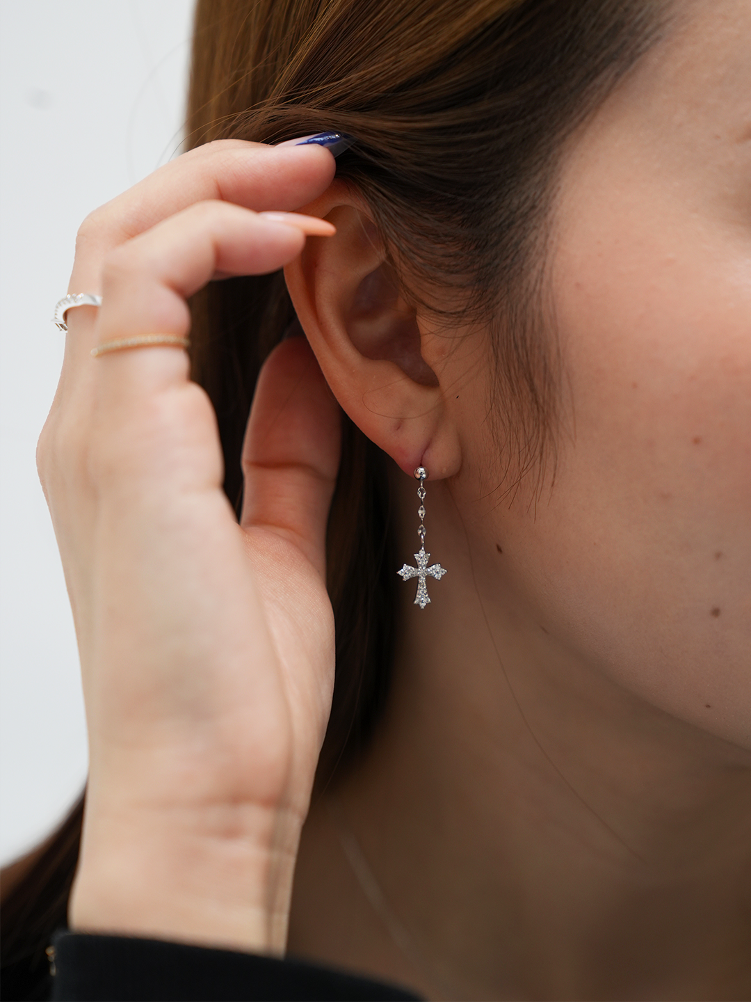 大特価セール K18・ダイヤモンドクロスピアス ex'position – アクセサリー
