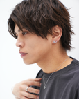 K18・ダイヤモンドダブルハートピアス/1ペア