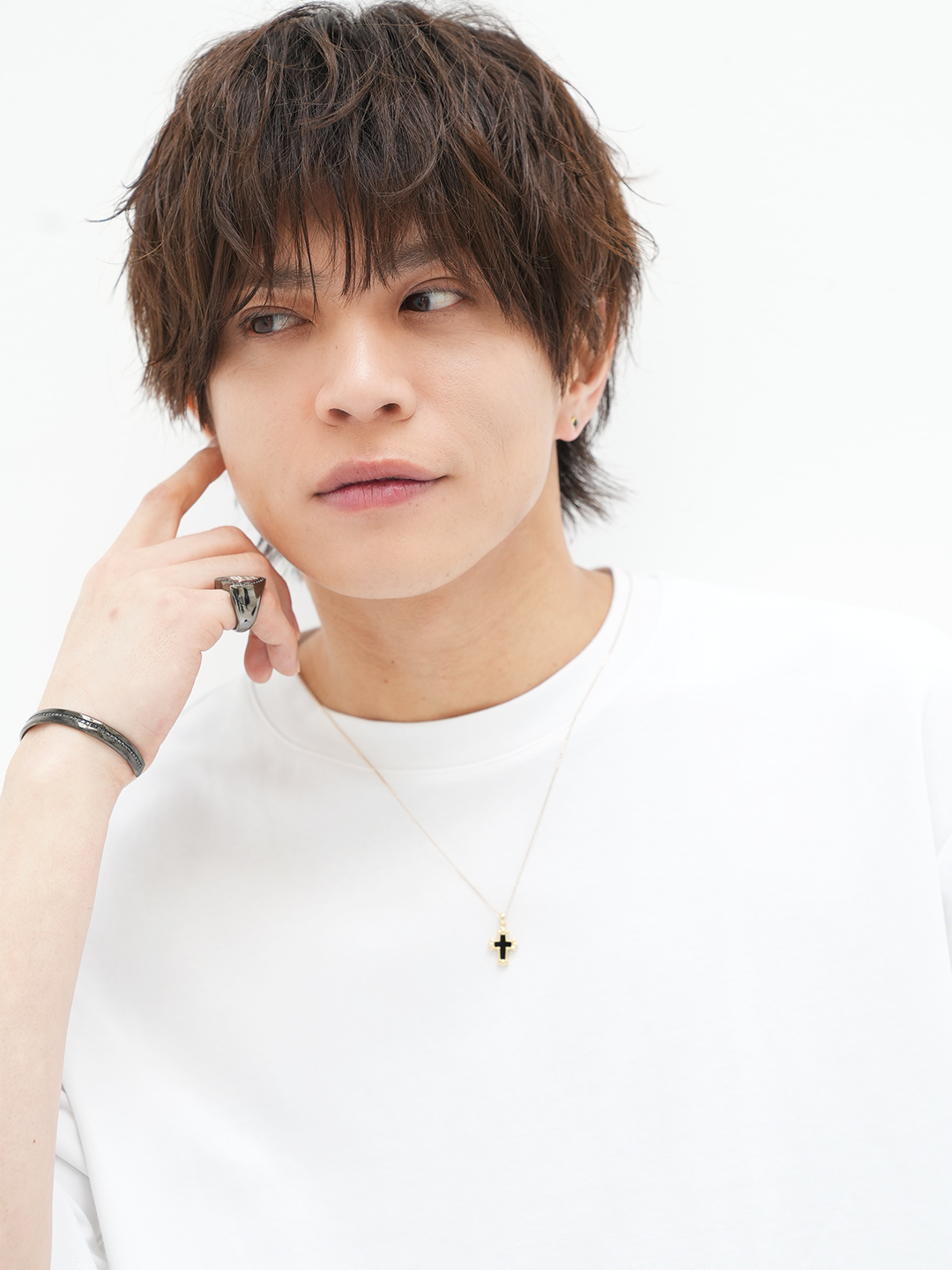 K18・1粒ブラックダイヤピアス/片耳