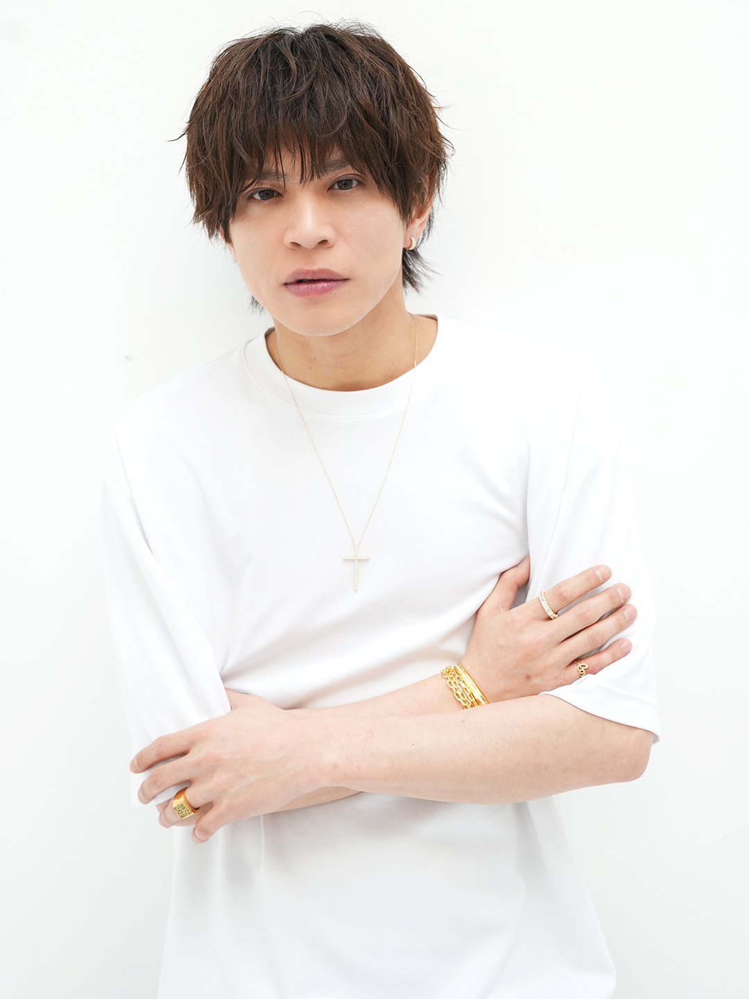 K18・ダイヤパヴェフープピアス/片耳