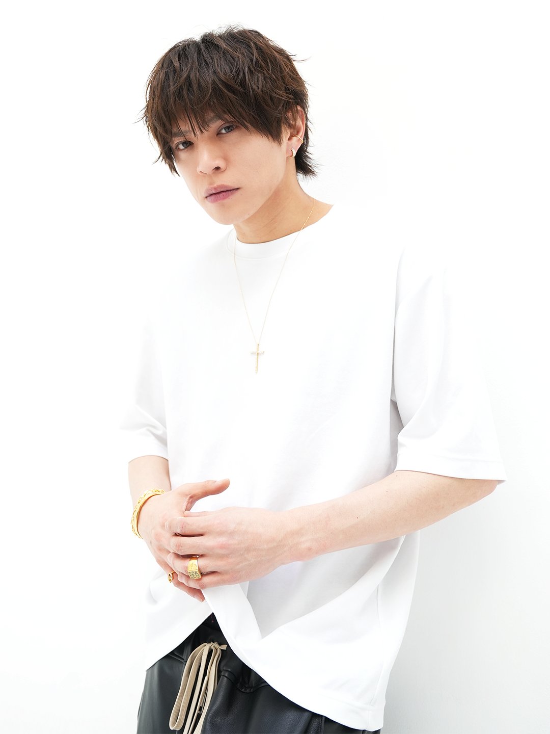 K18・ダイヤパヴェフープピアス/片耳