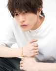 K18・ダイヤパヴェフープピアス/片耳