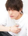K18・ダイヤパヴェフープピアス/片耳