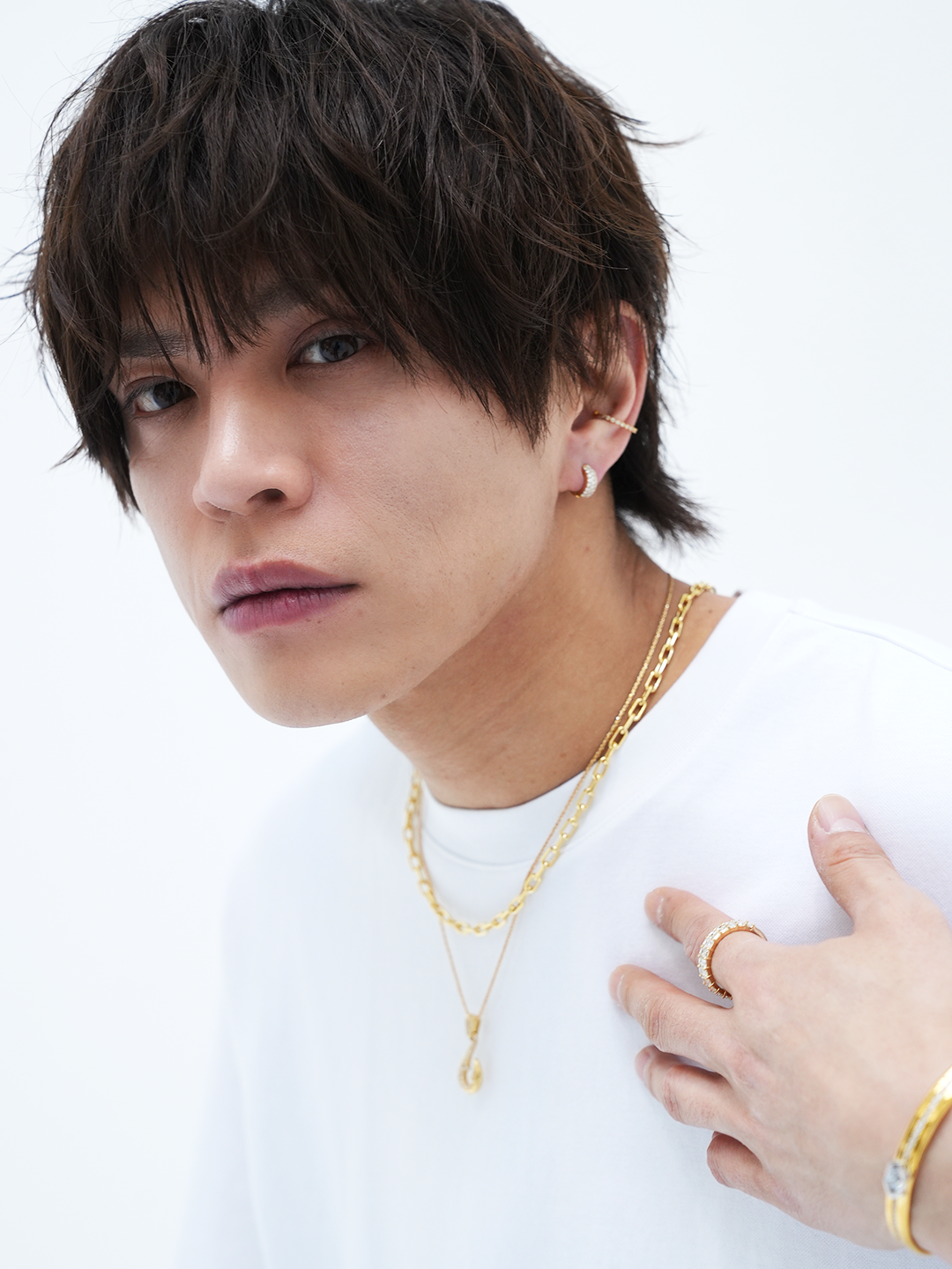 シルバー・センターストーンバングル