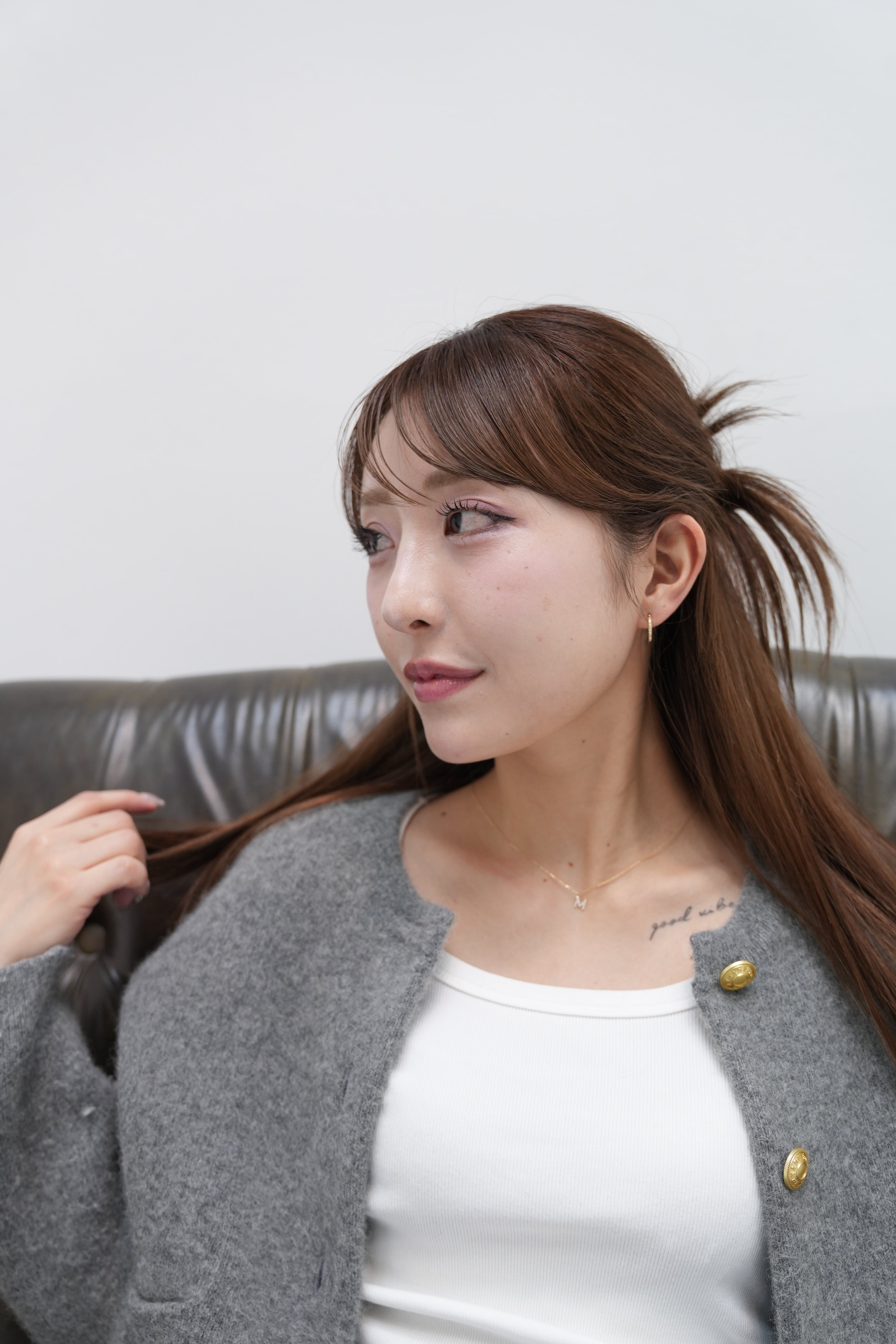 K18・ダイヤモンドイニシャルペンダント