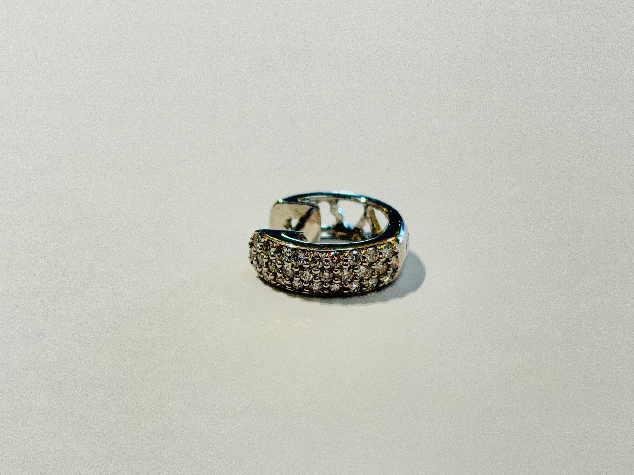 K18ダイヤフープピアス/片耳